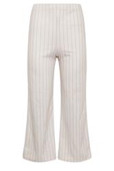 M&Co Petite Ivory White Stripe Wide Leg Trousers | M&Co 5