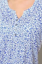 M&Co 2 PACK Navy Blue & White Floral Cotton Henley Tops | M&Co 6