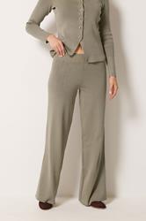 LTS Tall Women's Mocha Brown Knitted Wide Leg Trousers | Long Tall Sally 1
