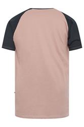 KAM Big & Tall Pink Raglan T-Shirt | BadRhino 4