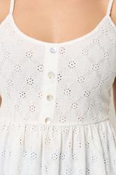 YOURS Plus Size White Broderie Anglaise Peplum Top | Yours Clothing 4