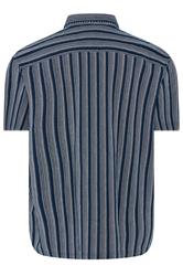 BadRhino Big & Tall Navy Blue & White Stripe Shirt | BadRhino 8