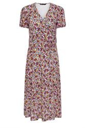 M&Co Petite Pink Ditsy Floral Midi Wrap Dress