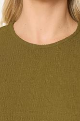 YOURS Plus Size Green Textured Swing Top | Yours Clothing 4