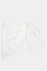 YOURS Plus Size White Lace Satin Scarf | Yours Clothing 2