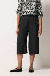 M&Co Black Wide Leg Cropped Trousers  3