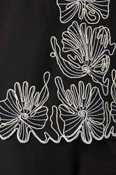 LTS Tall Women's Black Floral Embroidered Linen Top | Long Tall Sally 5
