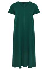 EVANS Plus Size Teal Green Cotton Midi Dress 6