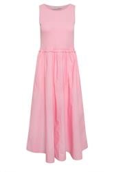 PixieGirl Petite Pink Ruffle Detail Cotton Midi Dress