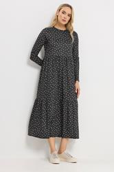 LTS Tall Women's Black Polka Dot Midi Dress | Long Tall Sally 3