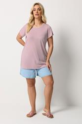 YOURS 2 PACK Plus Size Green & Pink Short Sleeve Core T-Shirts | Yours Clothing 4