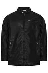 JACK & JONES Big & Tall Black Rocky Jacket | BadRhino 2