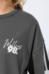 YOURS ACTIVE Plus Size Charcoal Grey 'Wellness Studio' T-Shirt | Yours Clothing 5