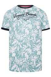D555 Big & Tall Blue 'Venice Beach' Print T-Shirt | BadRhino 2