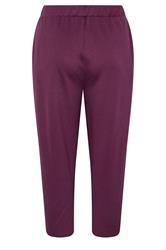 EVANS Plus Size Berry Red Luxe Wide Leg Joggers | Evans 2