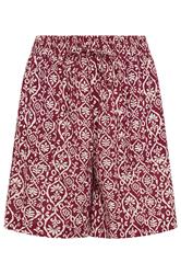 M&Co Red Tile Print Shorts | M&Co 5