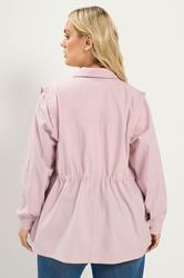YOURS Plus Size Light Pink Carpenter Jacket | Yours Clothing 4