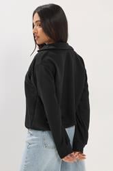 PixieGirl Petite Women's Black Collar Oversized Sweatshirt | PixieGirl 2