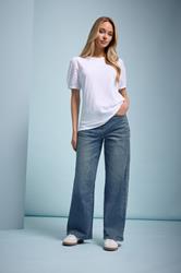 M&Co Mid Wash Blue Wide Leg Jeans | M&Co 3