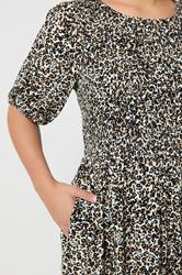 YOURS Plus Size Brown Leopard Midi Dress | Yours Clothing 4