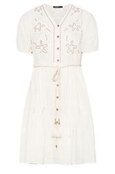YOURS Plus Size White Flower Detail Shirt Dress | Yours Clothing 5