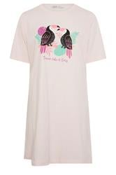 YOURS Plus Size Pink 'Toucan Take It Easy' Nightdress | Yours Clothing 5