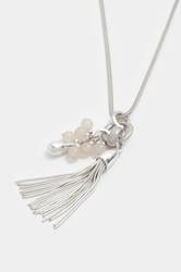Silver Tone Long Pendant Charm Necklace | Yours Clothing 2
