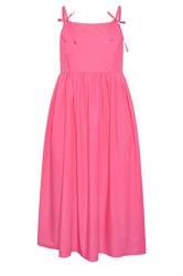 YOURS Plus Size Pink Poplin Midi Dress | Yours Clothing 6