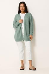 M&Co Petite Sage Green Floral Embroidered Cardigan | M&Co 1
