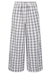 PixieGirl Petite Women's Grey Gingham Wide Leg Trousers | PixieGirl 5