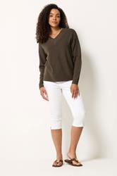 M&Co Chocolate Brown Drop Shoulder Jumper | M&Co 1
