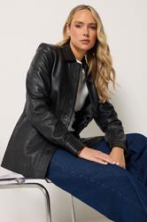 LTS PREMIUM Tall Women's Black Leather Jacket | Long Tall Sally 3