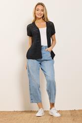 M&Co Black Short Sleeve Cardigan | M&Co 1