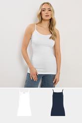 LTS 2PACK Tall Women's Black & White Cami Vest Tops | Long Tall Sally  3