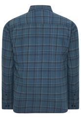BadRhino Big & Tall Blue Check Long Sleeve Shirt | BadRhino 2