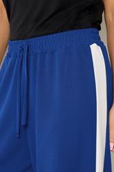 M&Co Petite Blue & White Side Stripe Trousers | M&Co 4