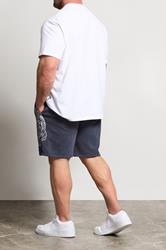 BadRhino Big & Tall Navy Blue Tiger Printed Jogger Shorts | BadRhino 2