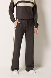LTS Tall Women's Chocolate Brown Side Stripe Wide Leg Joggers | Long Tall Sally 1
