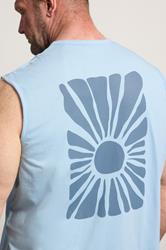 BadRhino Big & Tall Light Blue Sun Graphic Vest Top | BadRhino 6