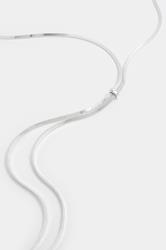 Silver Tone Long Classic Chain Necklace | Yours Clothing 2