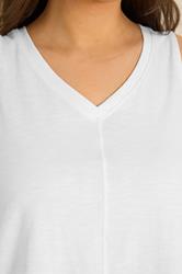 EVANS Plus Size White Premium Cotton Vest Top | Evans 5