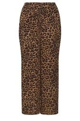 LIMITED COLLECTION Plus Size Brown Leopard Crinkle Trousers | Yours Clothing 5
