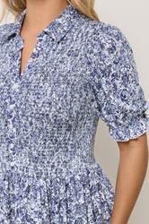 YOURS Plus Size Blue Floral Midi Dress | Yours Clothing 4