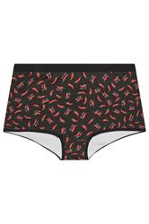 YOURSET 5 PACK Plus Size Black Chili Print Shorts  |Yours Clothing 7