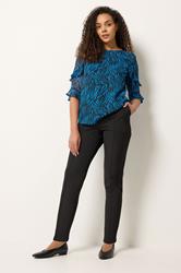 M&Co Black Pintuck Tailored Trousers | M&Co 1