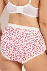 YOURSET 5 PACK Plus Size Pink & Black Floral Full Briefs | Yours Clothing 4