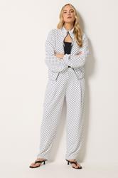 LTS Tall Women's White Polka Dot Funnel Neck Jacket | Long Tall Sally 5