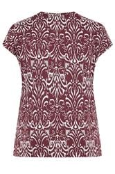 YOURS Plus Size Red Ikat T-Shirt | Yours Clothing 7