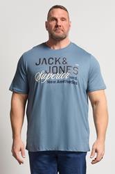 JACK & JONES Big & Tall Blue Graphic T-Shirt | BadRhino 3