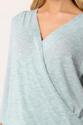 M&Co Light Blue Wrap Top | M&Co 4